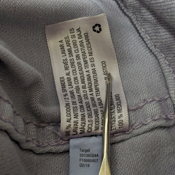 Wild Fable Denim Cropped Jean Jacket Women's size S distressed Lavender W-1 - Picture 3 of 8